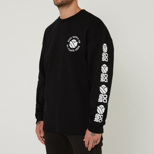 METAL PETAL SWEATER - BLACK