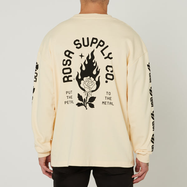 METAL PETAL SWEATER - BEIGE