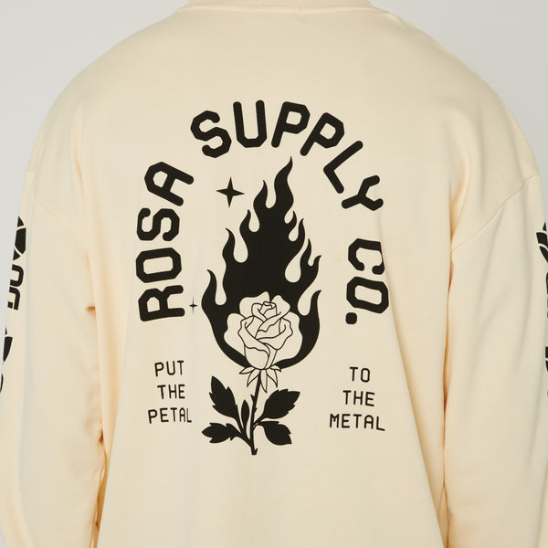 METAL PETAL SWEATER - BEIGE
