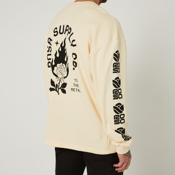 METAL PETAL SWEATER - BEIGE