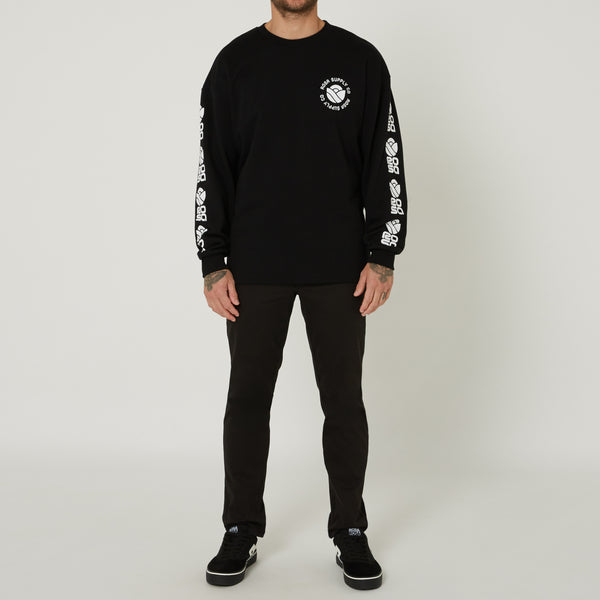 METAL PETAL SWEATER - BLACK