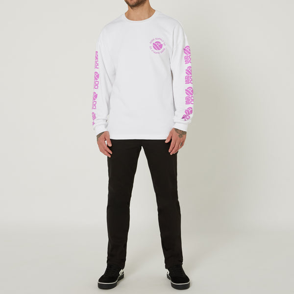 METAL PETAL SWEATER - WHITE