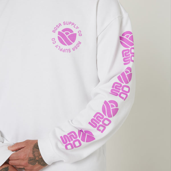 METAL PETAL SWEATER - WHITE