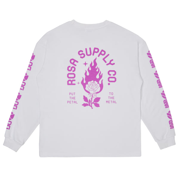 METAL PETAL SWEATER - WHITE