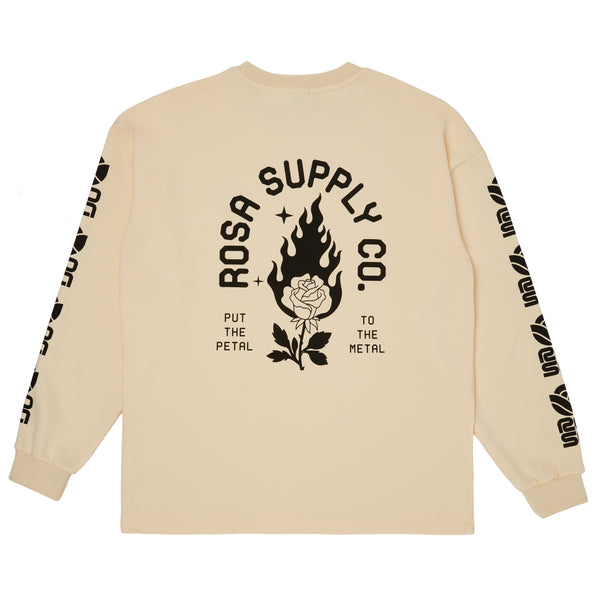 METAL PETAL SWEATER - BEIGE