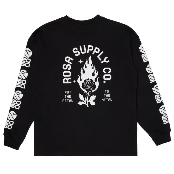 METAL PETAL SWEATER - BLACK